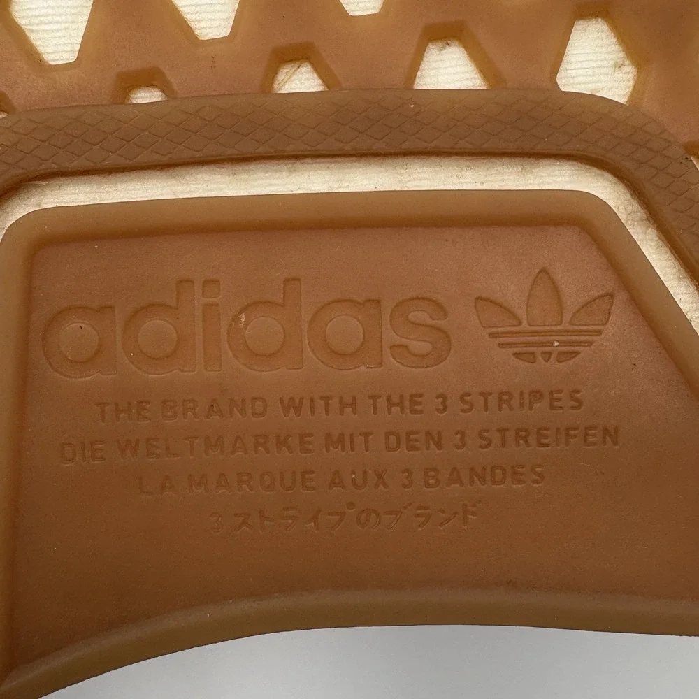 ADIDAS NMD R1 Men 8 Maroon Knit Running Sneaker Burgundy Gum Bottom EG2937